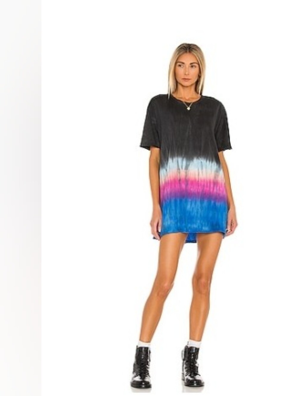 Michael Lauren Burman T-shirt Dress In Malibu Sunset 100% Supima Cotton - Picture 2 of 11